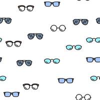 glasses optical style frame vector seamless pattern