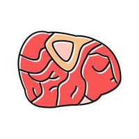 shank beef color icon vector illustration