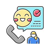 on-call babysitter color icon vector illustration