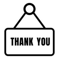 thank you icon on white background vector