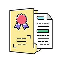 patent product or idea document color icon vector illustration