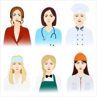 Women of the profession SET vector