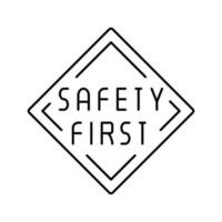 safety first icon vector illustration. 9794294 Vector Art at Vecteezy