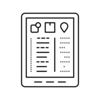 item list report line icon vector illustration