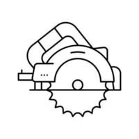 circular saw tool line icon vector illustration