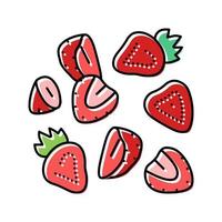 strawberry composition color icon vector illustration