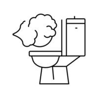 flatulence digestion system line icon vector illustration