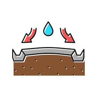 highway drainage system color icon vector illustration