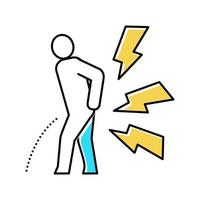 pain when urinating color icon vector illustration