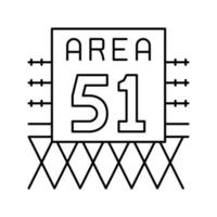 experimental area 51 line icon vector illustration