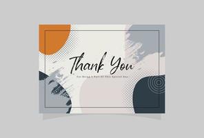 colorful poster with text thank you and frame decoration vector illustration design