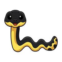 Cute yellow bellied sea snake cartoon vector