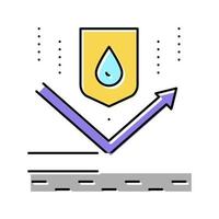 waterproof protect layer color icon vector illustration