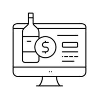 alcohol shop department line icon vector illustration