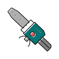soldering iron for plastic pipes tool color icon vector illustration