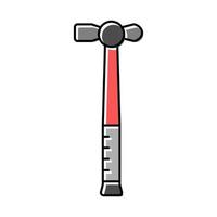 ballpeen hammer tool color icon vector illustration