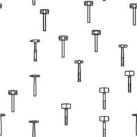 hammer tool construction vector seamless pattern