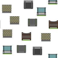 Fence And Gate Exterior Security vector seamless pattern