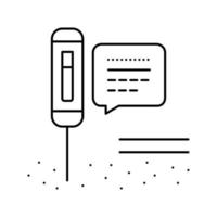 device for ph soil testing line icon vector illustration