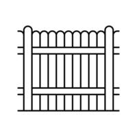 wood fence line icon vector illustration