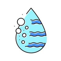 Ilustración de vector de icono de color de agua con gas