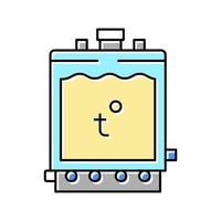 warming tank for preparing cheese color icon vector illustration