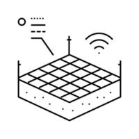 plantation smart farm line icon vector illustration