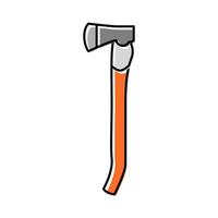 forest axe hatchet color icon vector illustration