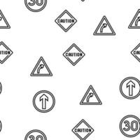 Traffic Sign Road Information vector seamless pattern