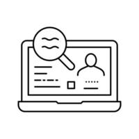 checking status allowance line icon vector illustration