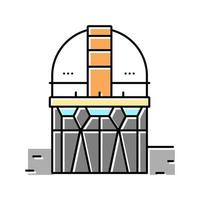 building planetarium color icon vector illustration