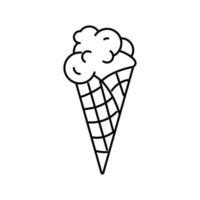 gelato helado línea icono vector ilustración