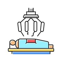 robotic surgery color icon vector illustration