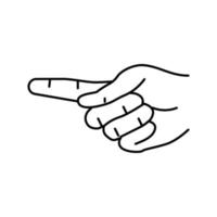 pointer hand gesture line icon vector illustration