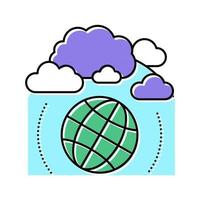 atmosphere ecosystem color icon vector illustration