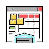 inventory value report color icon vector illustration