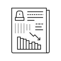 risk assessment and reduction line icon vector illustration