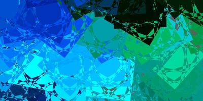 Light Blue, Green vector background with polygonal forms.