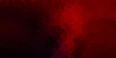 Dark red vector abstract triangle texture.