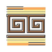 ornament ancient greece color icon vector illustration