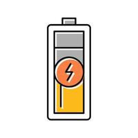 charge battery power energy color icon vector illustration