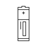 Ilustración de vector de icono de línea de energía de energía de batería aaa