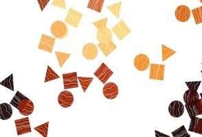 Light Orange vector backdrop with lines, circles, rhombus.