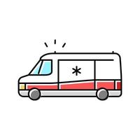 ambulance first aid color icon vector illustration