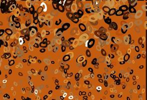 Dark Orange vector pattern with spheres.