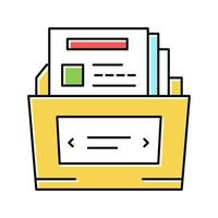 complex report color icon vector illustration