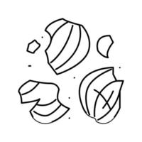 peel of onion line icon vector illustration