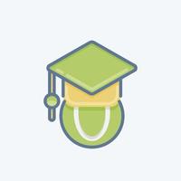 Icon Global Education. related to Education symbol. doodle style. simple design editable. simple illustration vector