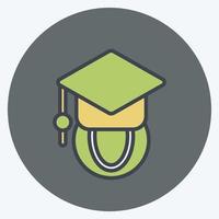 Icon Global Education. related to Education symbol. color mate style. simple design editable. simple illustration vector