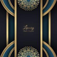 Luxury background with golden mandala ornament vector